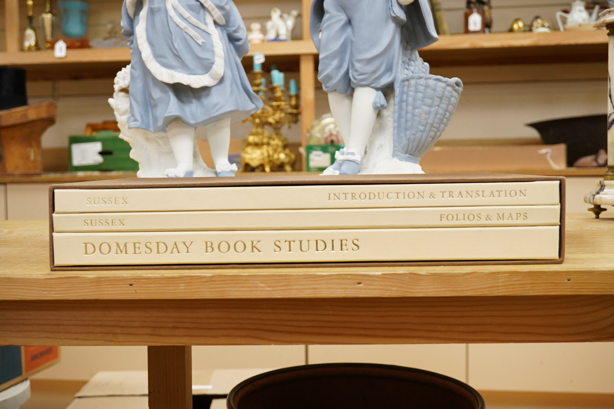 [Domesday] The Sussex Domesday, limited edition, 3 vols, facsimile plates and 2 folded maps; publishers cloth backed boards, gilt spines, in slipcase, 4to. Alecto Historical Editions, 1987-90